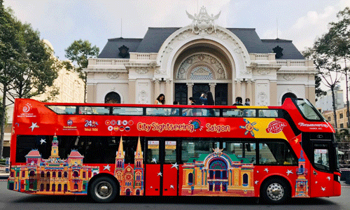Saigon sightseeing tour by Double Decker bus